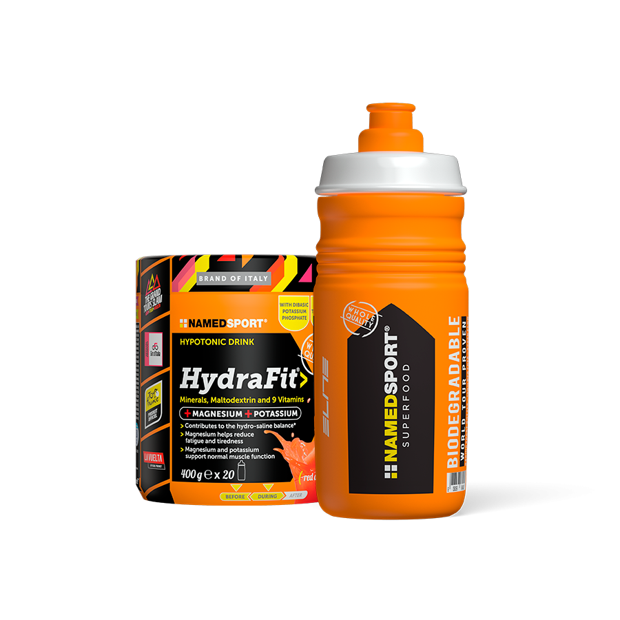 HYDRAFIT RED ORANGE 400gr + SPORTBOTTLE